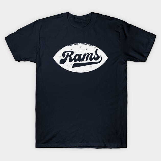 Retro Rams Football T-Shirt by SLAG_Creative